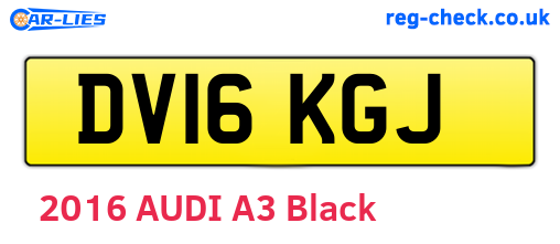 DV16KGJ are the vehicle registration plates.