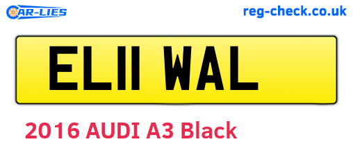 EL11WAL are the vehicle registration plates.