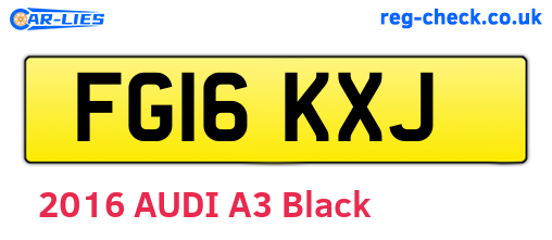FG16KXJ are the vehicle registration plates.