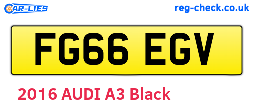 FG66EGV are the vehicle registration plates.