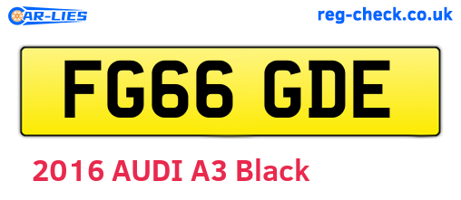 FG66GDE are the vehicle registration plates.