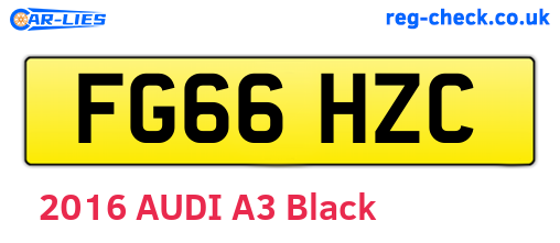 FG66HZC are the vehicle registration plates.