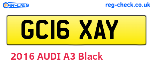 GC16XAY are the vehicle registration plates.