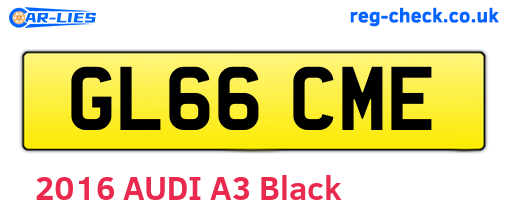 GL66CME are the vehicle registration plates.