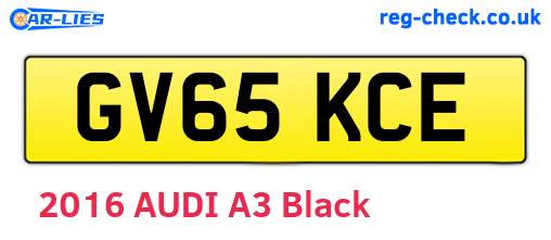 GV65KCE are the vehicle registration plates.
