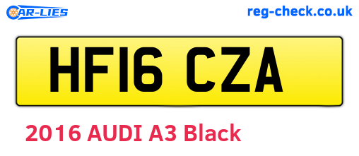 HF16CZA are the vehicle registration plates.