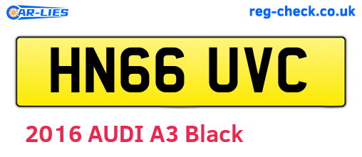 HN66UVC are the vehicle registration plates.