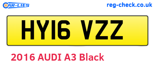 HY16VZZ are the vehicle registration plates.