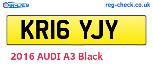 KR16YJY are the vehicle registration plates.