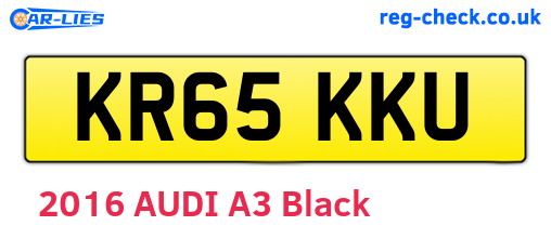 KR65KKU are the vehicle registration plates.
