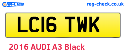 LC16TWK are the vehicle registration plates.
