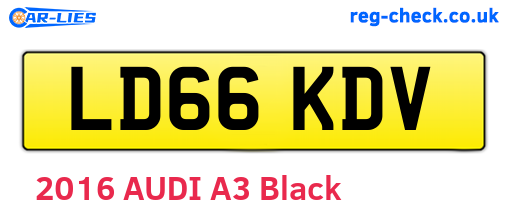 LD66KDV are the vehicle registration plates.