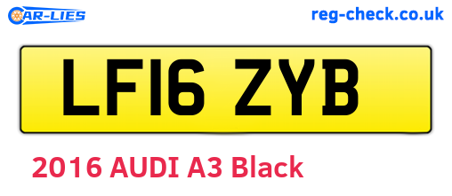 LF16ZYB are the vehicle registration plates.