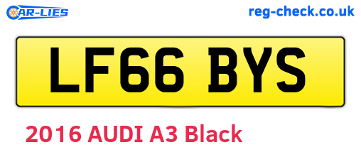 LF66BYS are the vehicle registration plates.