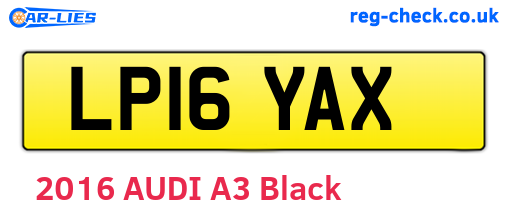 LP16YAX are the vehicle registration plates.
