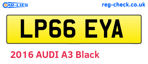 LP66EYA are the vehicle registration plates.