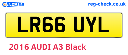 LR66UYL are the vehicle registration plates.