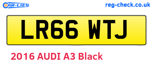 LR66WTJ are the vehicle registration plates.