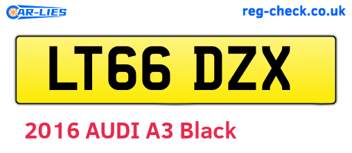 LT66DZX are the vehicle registration plates.
