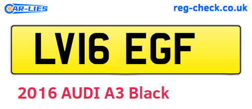 LV16EGF are the vehicle registration plates.