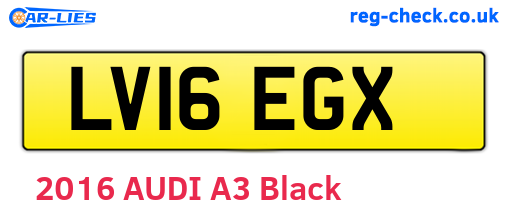 LV16EGX are the vehicle registration plates.