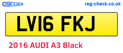 LV16FKJ are the vehicle registration plates.