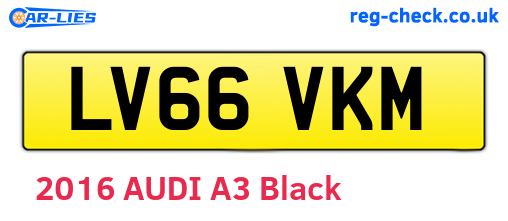 LV66VKM are the vehicle registration plates.