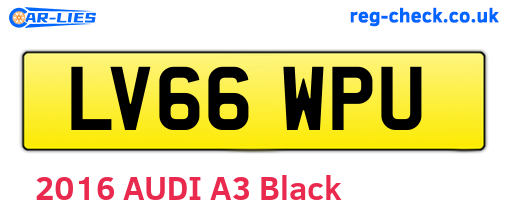 LV66WPU are the vehicle registration plates.