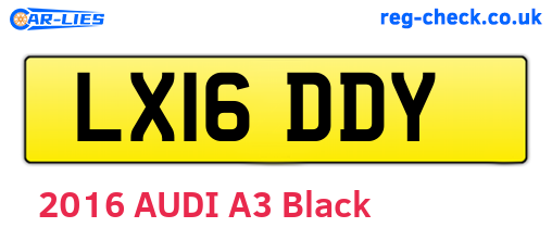 LX16DDY are the vehicle registration plates.