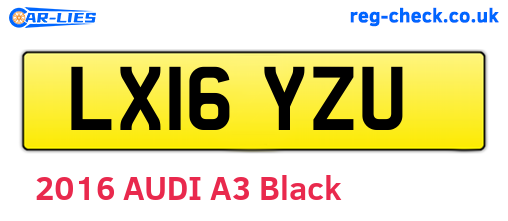 LX16YZU are the vehicle registration plates.