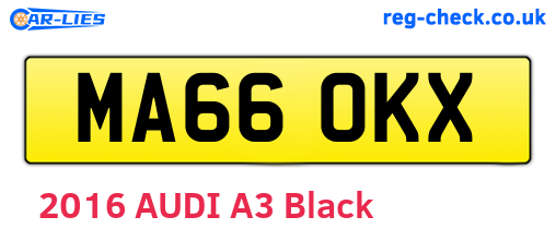 MA66OKX are the vehicle registration plates.