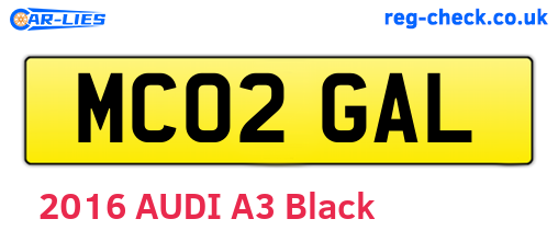 MC02GAL are the vehicle registration plates.