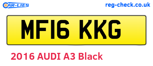 MF16KKG are the vehicle registration plates.