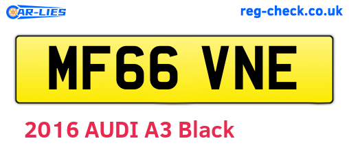 MF66VNE are the vehicle registration plates.