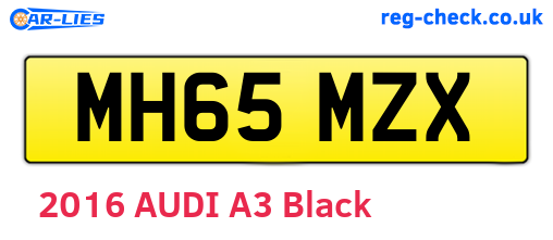MH65MZX are the vehicle registration plates.