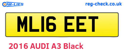ML16EET are the vehicle registration plates.