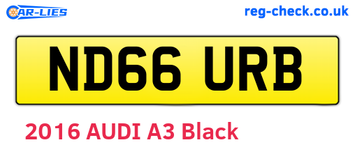 ND66URB are the vehicle registration plates.