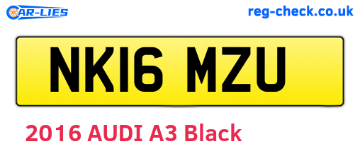 NK16MZU are the vehicle registration plates.