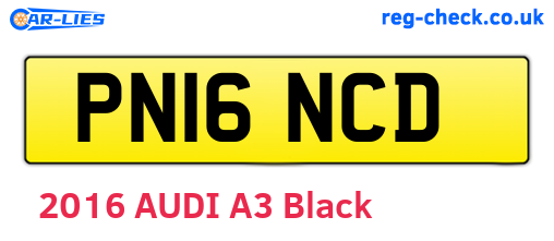PN16NCD are the vehicle registration plates.