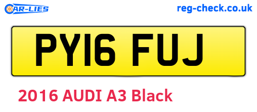 PY16FUJ are the vehicle registration plates.