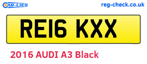 RE16KXX are the vehicle registration plates.