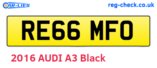 RE66MFO are the vehicle registration plates.