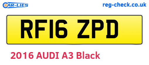 RF16ZPD are the vehicle registration plates.