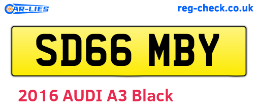 SD66MBY are the vehicle registration plates.