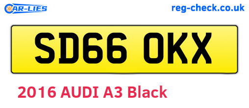 SD66OKX are the vehicle registration plates.