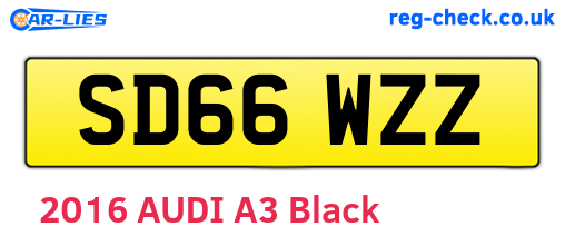 SD66WZZ are the vehicle registration plates.