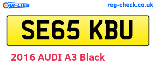 SE65KBU are the vehicle registration plates.