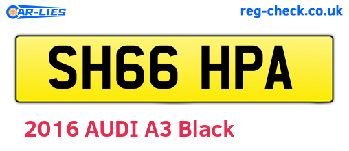 SH66HPA are the vehicle registration plates.