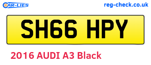 SH66HPY are the vehicle registration plates.