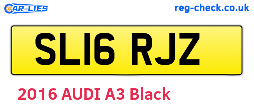 SL16RJZ are the vehicle registration plates.